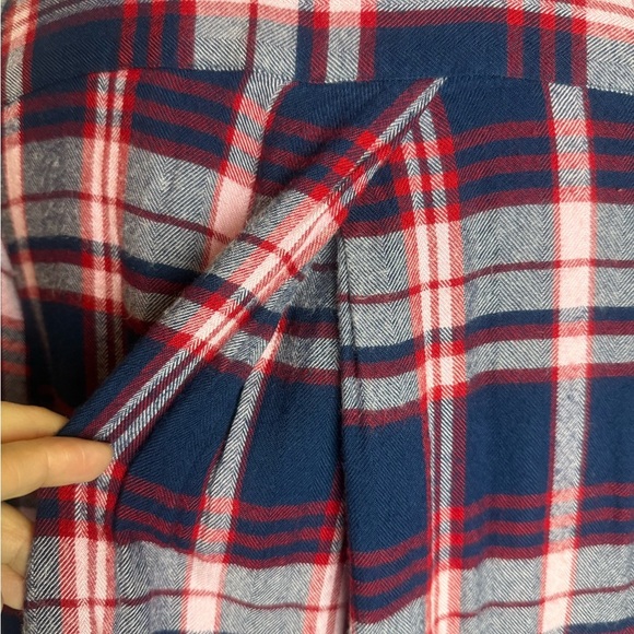Velvet Heart Women’s Plaid Flannel Button Down Shirt‎ Red Navy Gray Size M - Picture 6 of 11